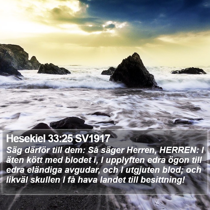 Hesekiel 33:25 SV1917 Bible Study