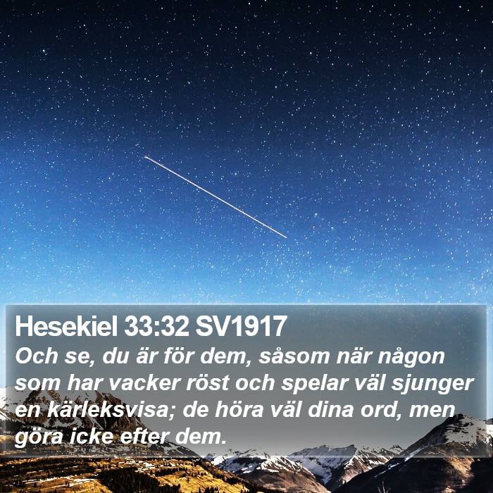 Hesekiel 33:32 SV1917 Bible Study