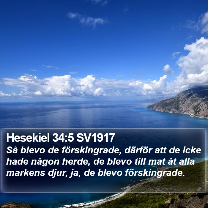 Hesekiel 34:5 SV1917 Bible Study