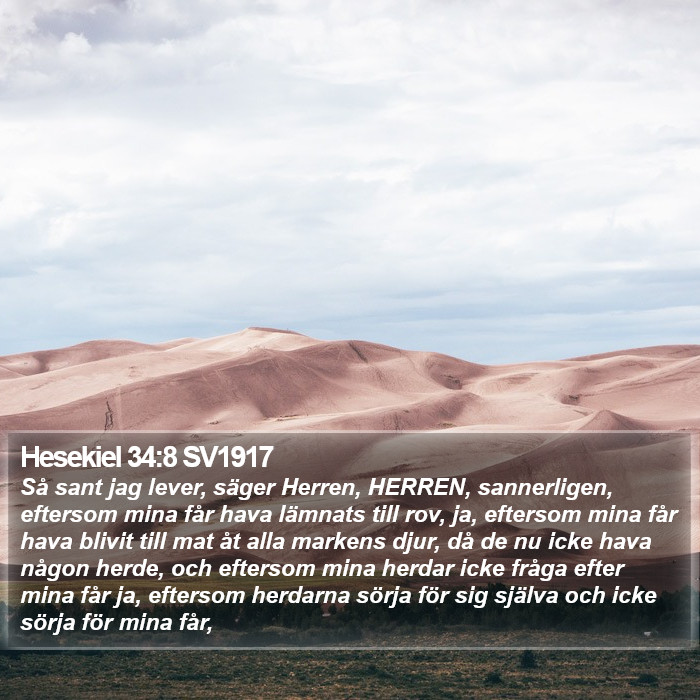 Hesekiel 34:8 SV1917 Bible Study