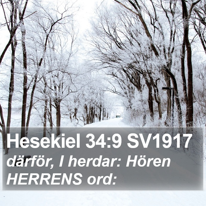 Hesekiel 34:9 SV1917 Bible Study