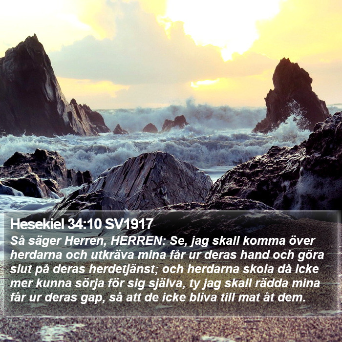 Hesekiel 34:10 SV1917 Bible Study