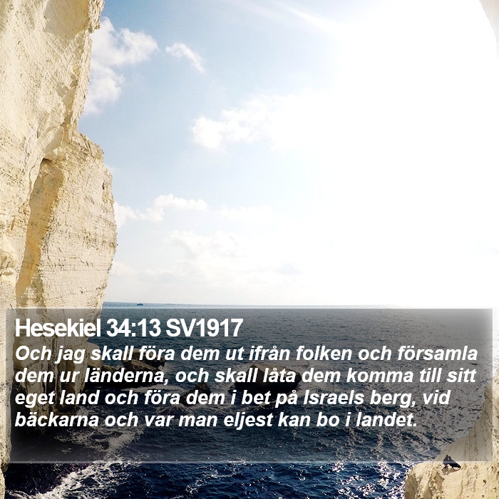 Hesekiel 34:13 SV1917 Bible Study