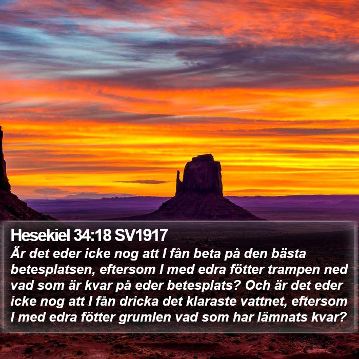 Hesekiel 34:18 SV1917 Bible Study