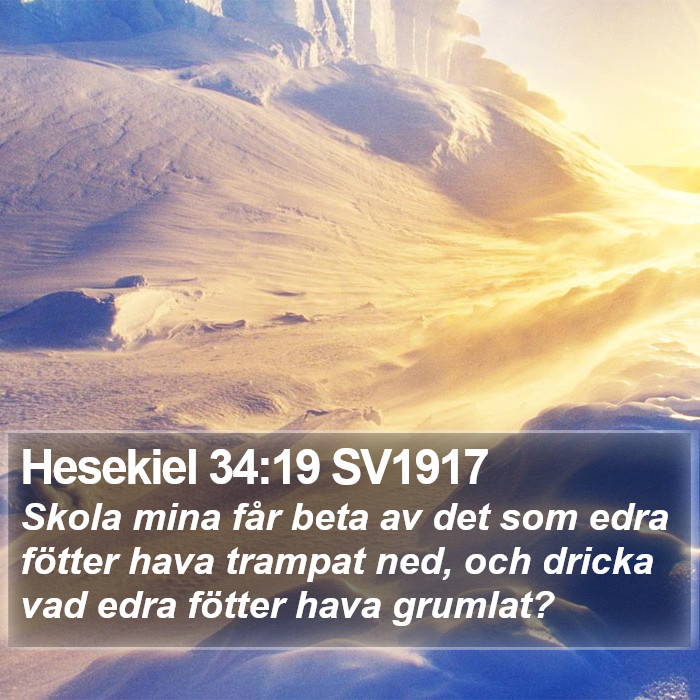 Hesekiel 34:19 SV1917 Bible Study