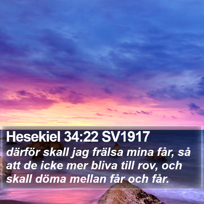 Hesekiel 34:22 SV1917 Bible Study