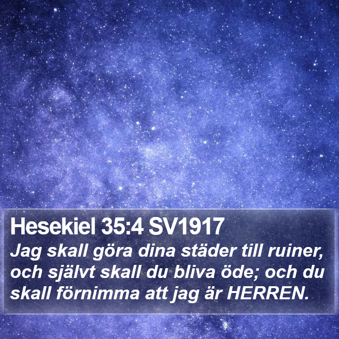 Hesekiel 35:4 SV1917 Bible Study