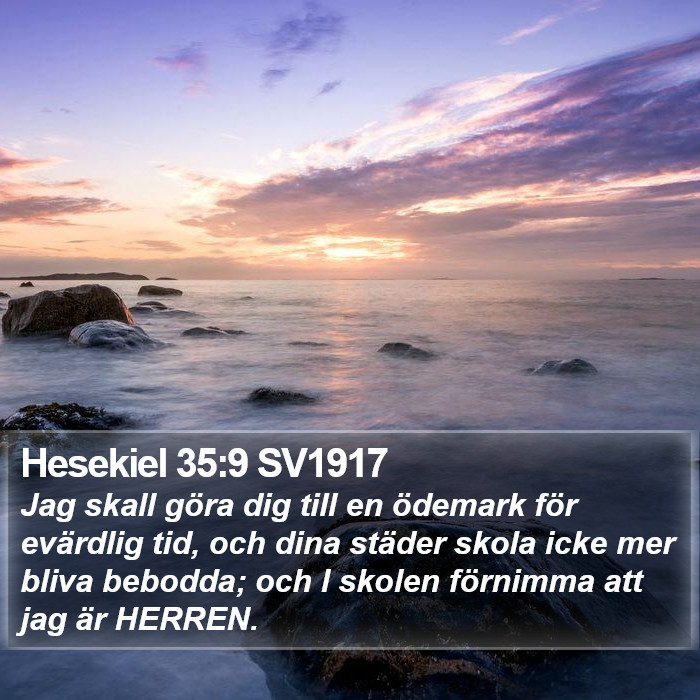 Hesekiel 35:9 SV1917 Bible Study