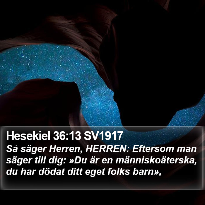 Hesekiel 36:13 SV1917 Bible Study