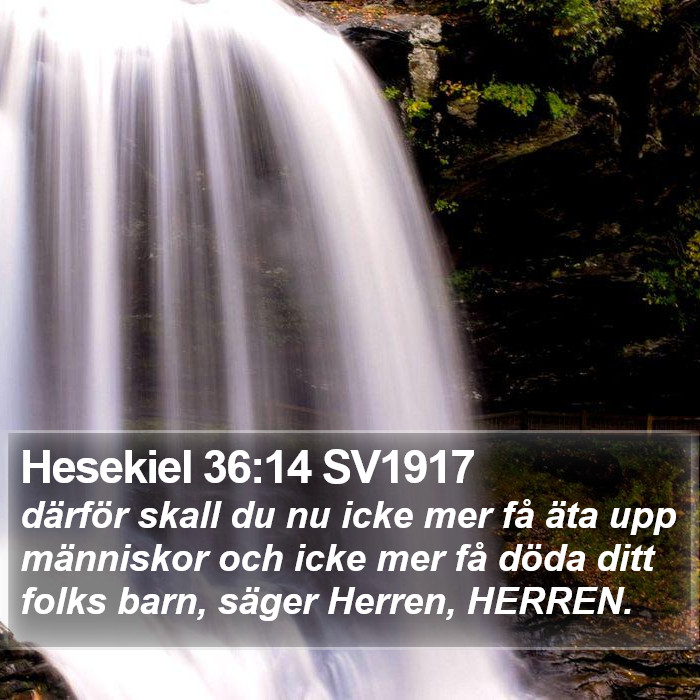 Hesekiel 36:14 SV1917 Bible Study