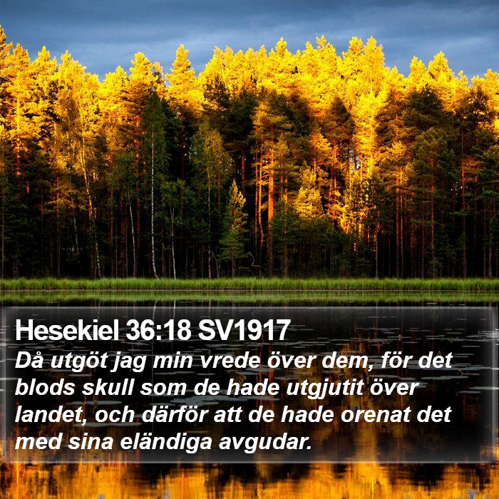 Hesekiel 36:18 SV1917 Bible Study