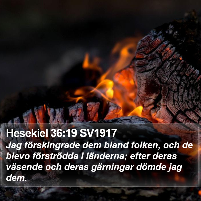 Hesekiel 36:19 SV1917 Bible Study