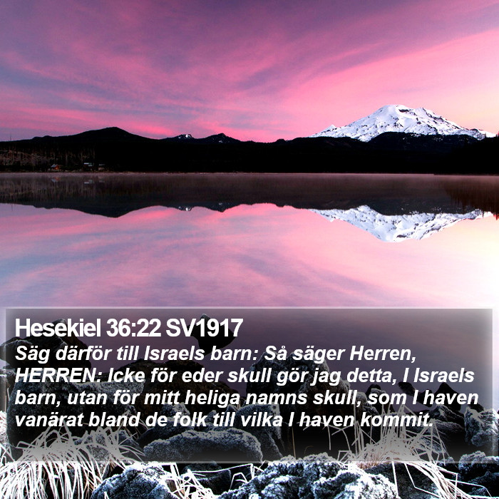 Hesekiel 36:22 SV1917 Bible Study