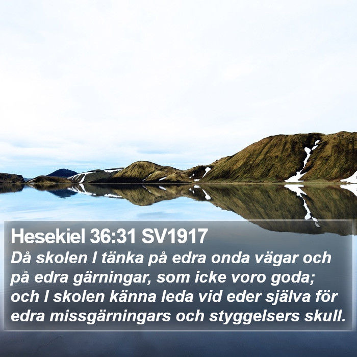 Hesekiel 36:31 SV1917 Bible Study