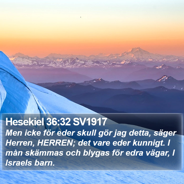 Hesekiel 36:32 SV1917 Bible Study