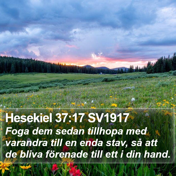 Hesekiel 37:17 SV1917 Bible Study