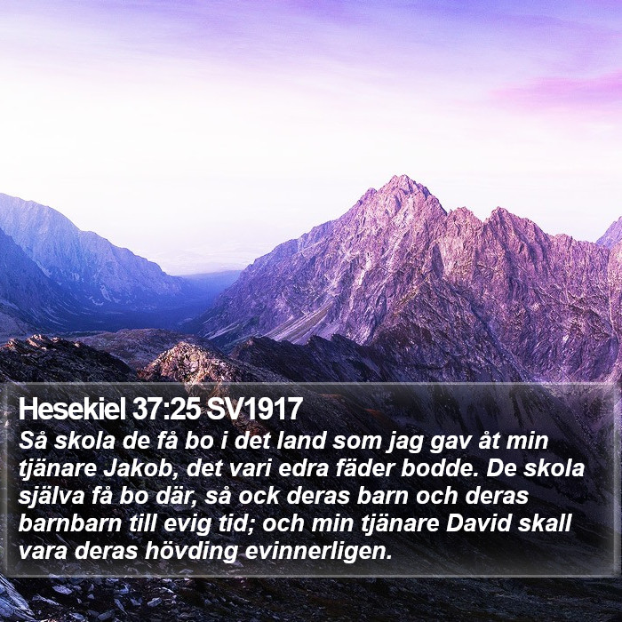 Hesekiel 37:25 SV1917 Bible Study