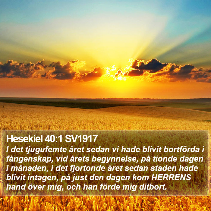 Hesekiel 40:1 SV1917 Bible Study