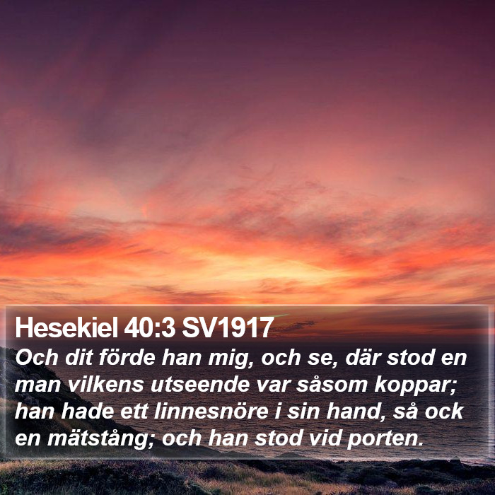 Hesekiel 40:3 SV1917 Bible Study