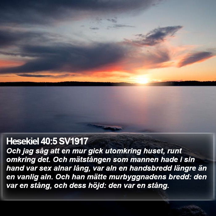 Hesekiel 40:5 SV1917 Bible Study