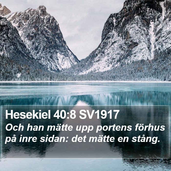 Hesekiel 40:8 SV1917 Bible Study