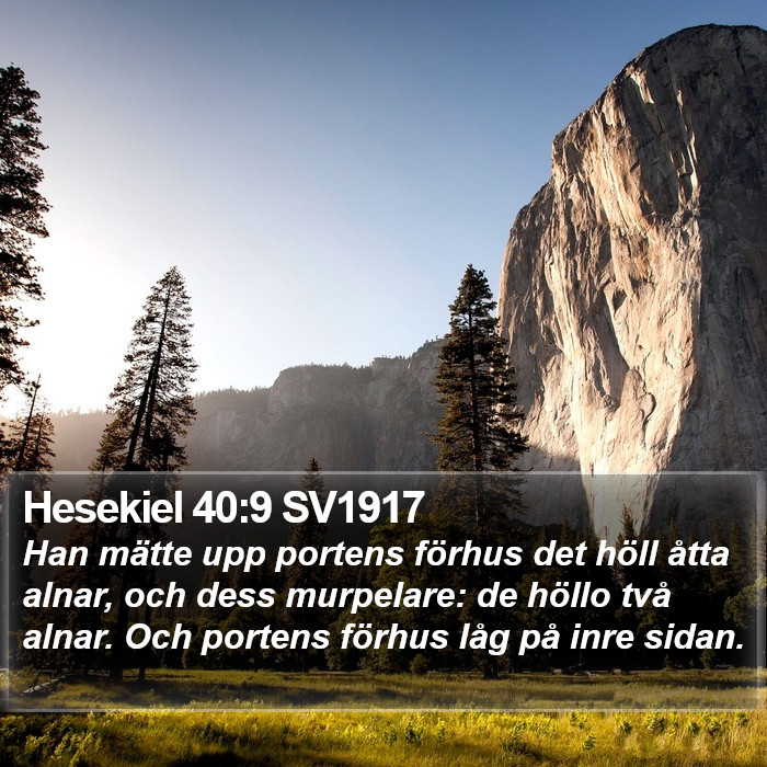 Hesekiel 40:9 SV1917 Bible Study