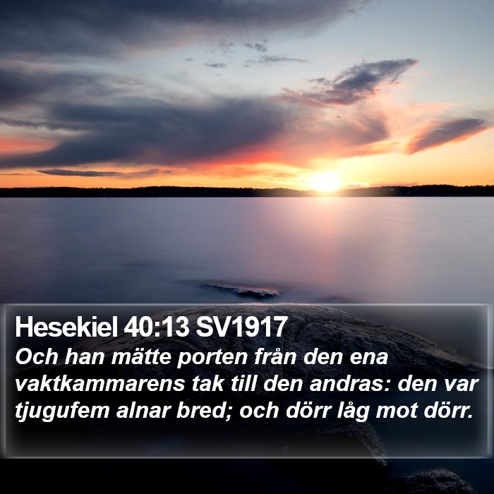 Hesekiel 40:13 SV1917 Bible Study