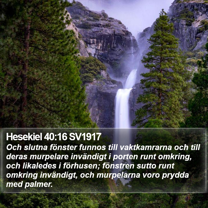 Hesekiel 40:16 SV1917 Bible Study