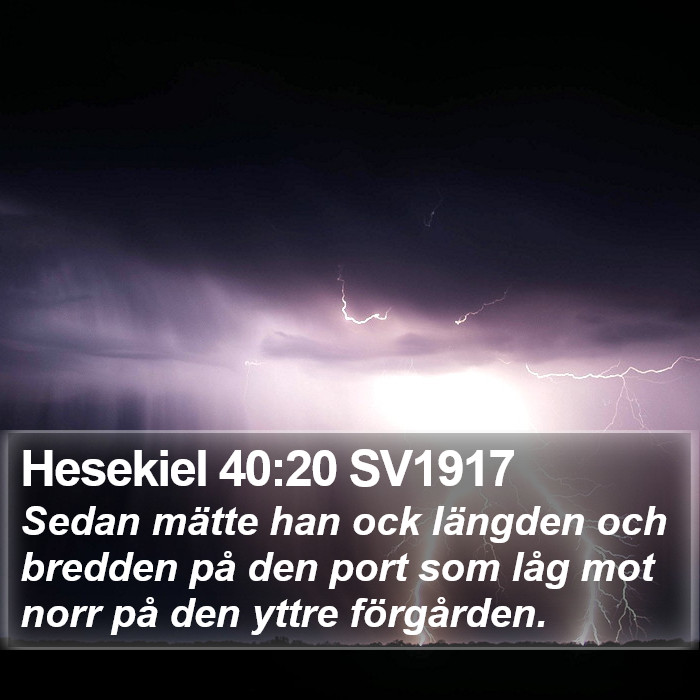 Hesekiel 40:20 SV1917 Bible Study