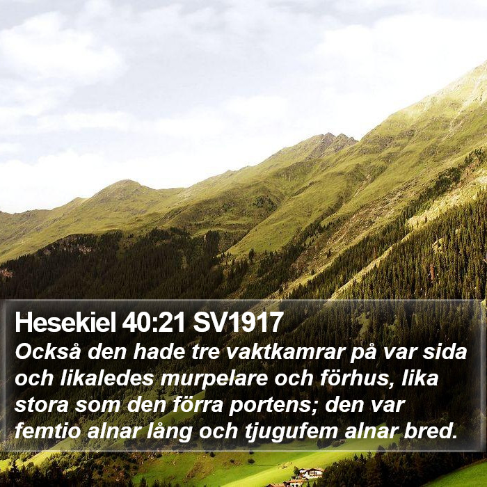 Hesekiel 40:21 SV1917 Bible Study