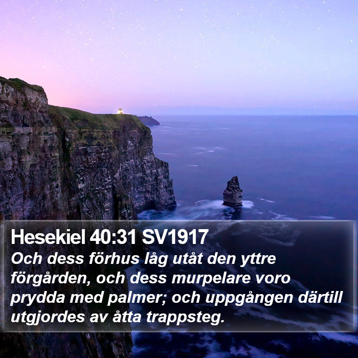 Hesekiel 40:31 SV1917 Bible Study