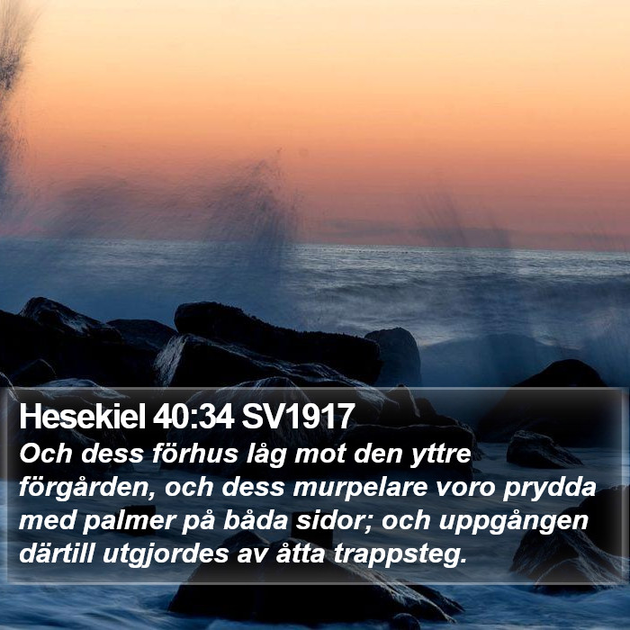 Hesekiel 40:34 SV1917 Bible Study