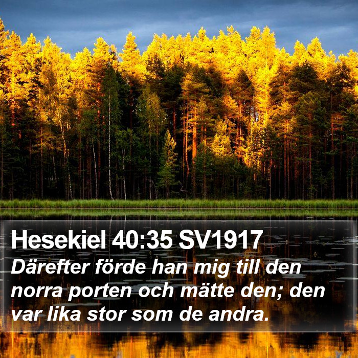 Hesekiel 40:35 SV1917 Bible Study