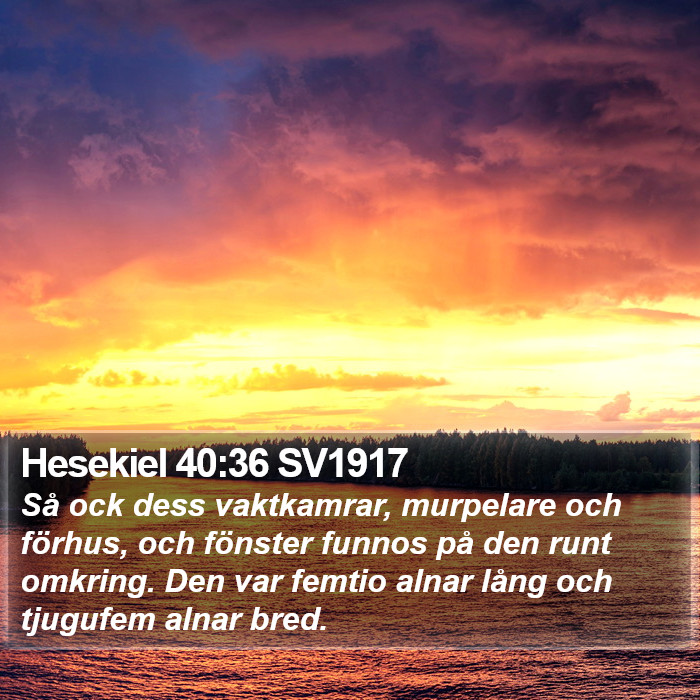 Hesekiel 40:36 SV1917 Bible Study