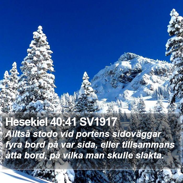 Hesekiel 40:41 SV1917 Bible Study