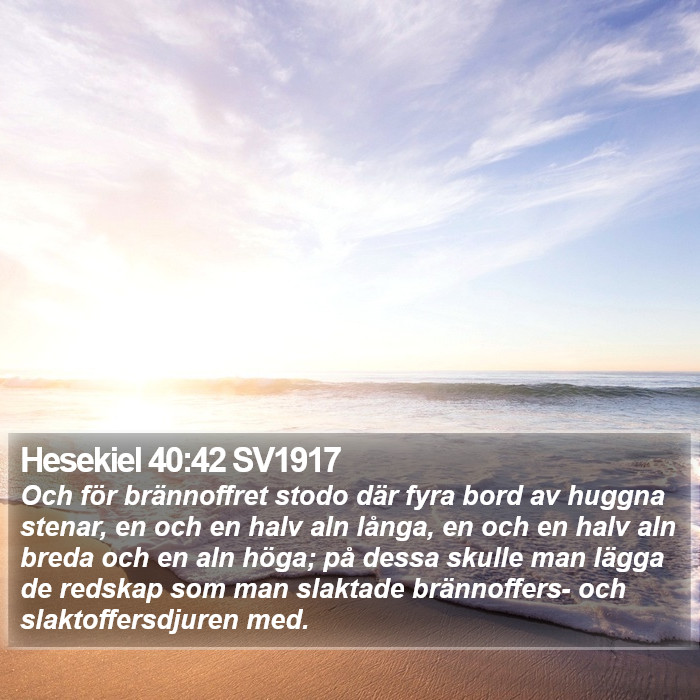 Hesekiel 40:42 SV1917 Bible Study