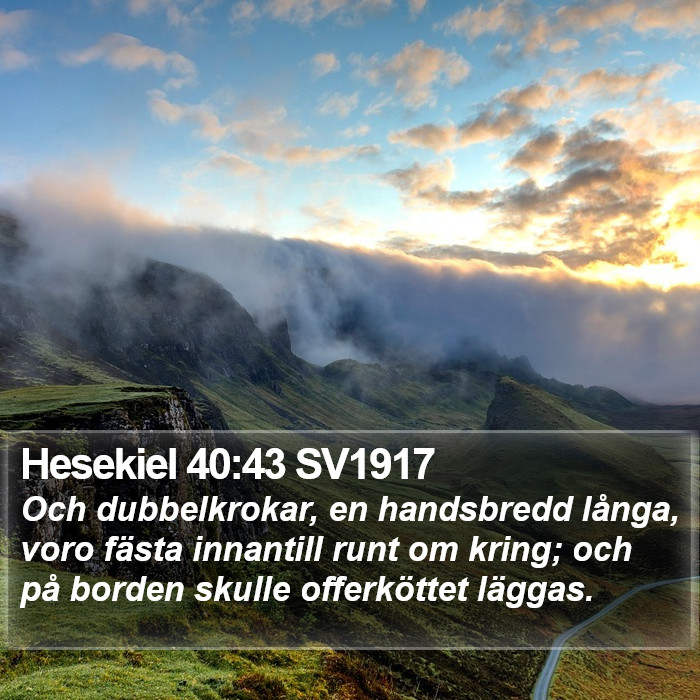 Hesekiel 40:43 SV1917 Bible Study