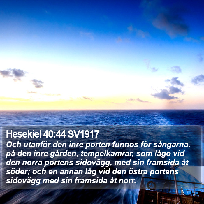 Hesekiel 40:44 SV1917 Bible Study