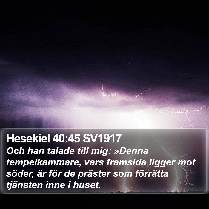 Hesekiel 40:45 SV1917 Bible Study