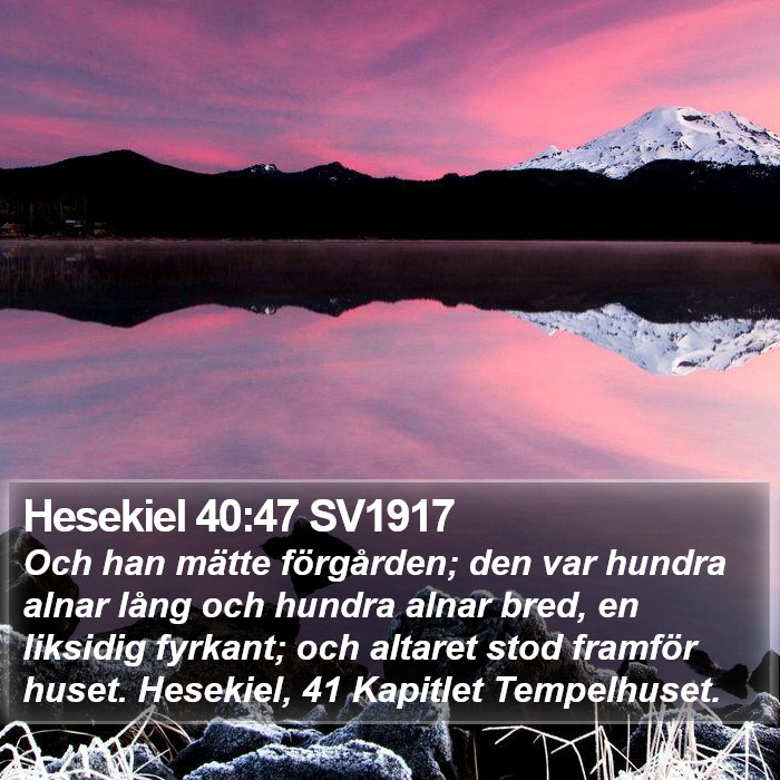 Hesekiel 40:47 SV1917 Bible Study