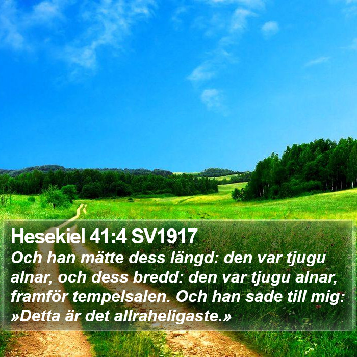 Hesekiel 41:4 SV1917 Bible Study