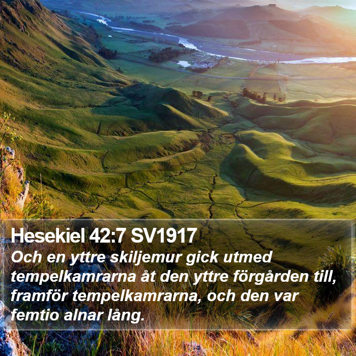 Hesekiel 42:7 SV1917 Bible Study