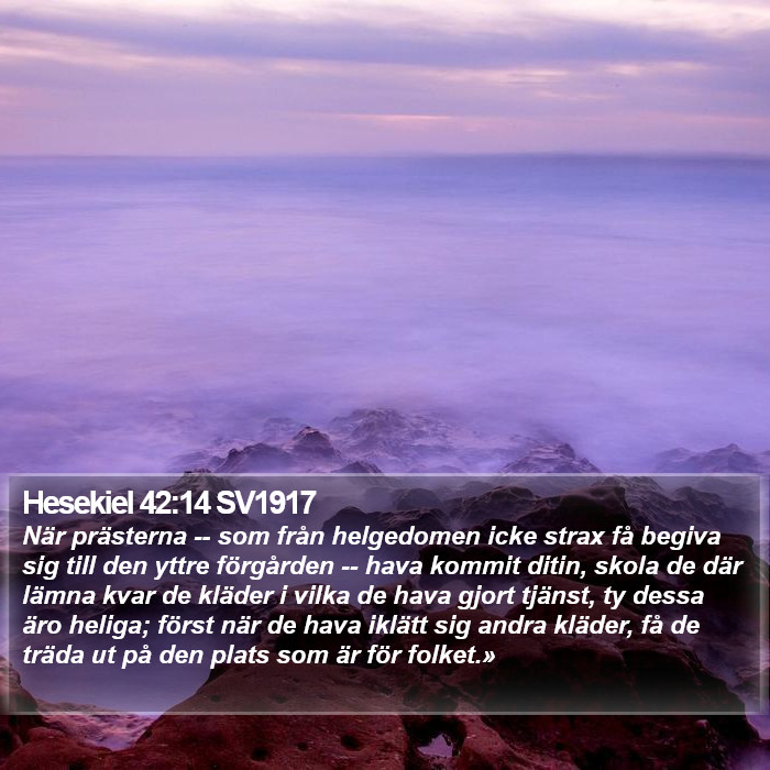 Hesekiel 42:14 SV1917 Bible Study