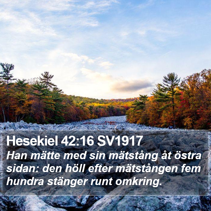 Hesekiel 42:16 SV1917 Bible Study