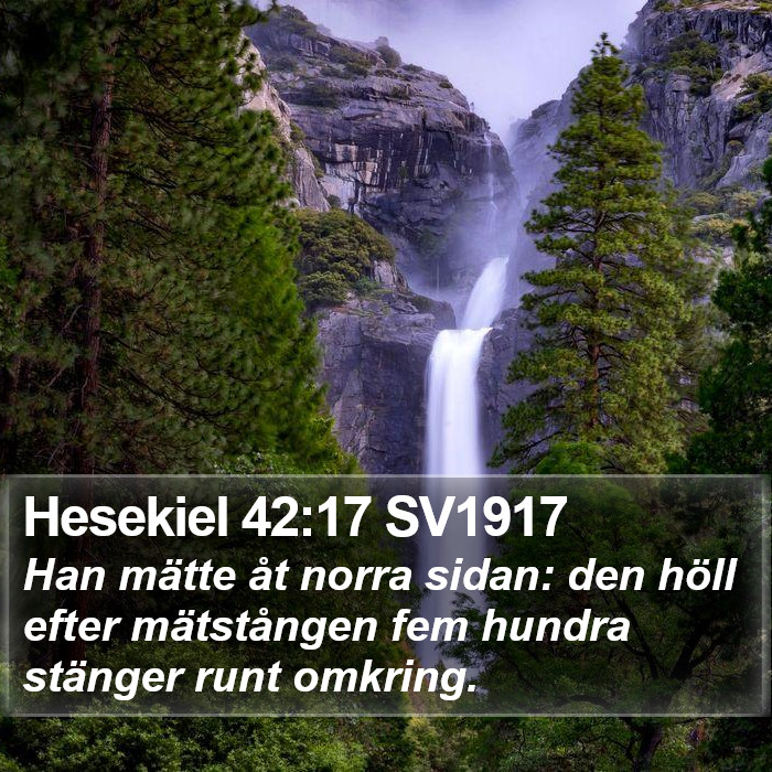 Hesekiel 42:17 SV1917 Bible Study