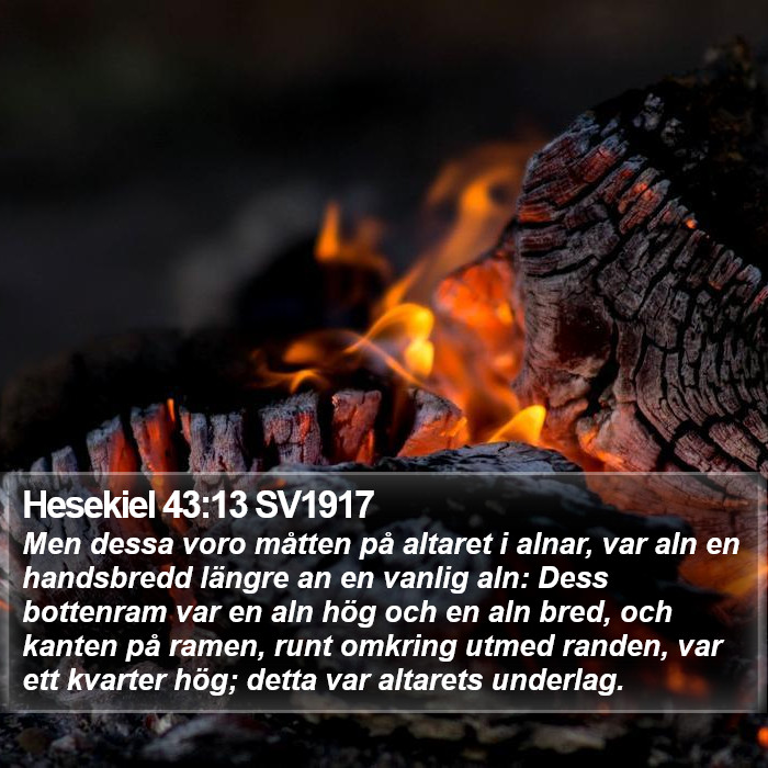 Hesekiel 43:13 SV1917 Bible Study