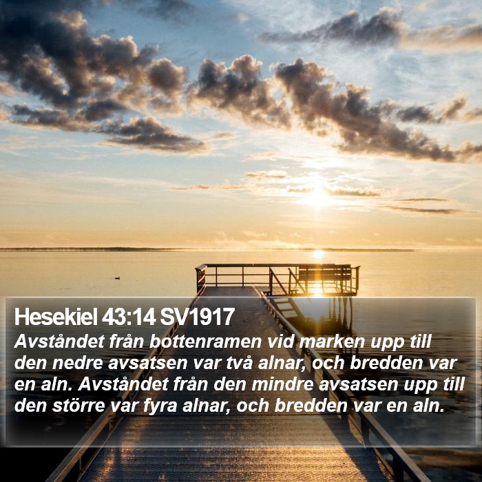 Hesekiel 43:14 SV1917 Bible Study