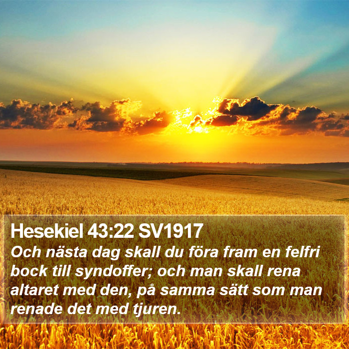 Hesekiel 43:22 SV1917 Bible Study