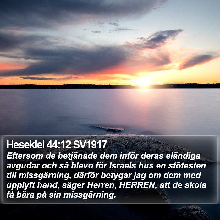 Hesekiel 44:12 SV1917 Bible Study