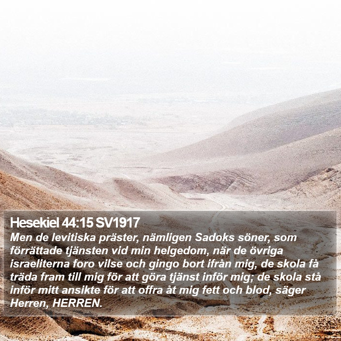 Hesekiel 44:15 SV1917 Bible Study